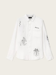 AllSaints White Terror Long Sleeve Shirt - Image 5 of 5