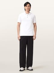 AllSaints White Reform Short Sleeve Polo Shirts 2 Pack - Image 4 of 9