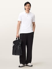 AllSaints White Reform Short Sleeve Polo Shirts 2 Pack - Image 8 of 9