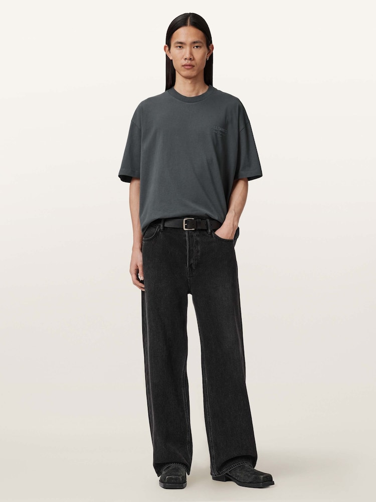 AllSaints Grey Xander Short Sleeve Crew Neck T-Shirt - Image 2 of 6