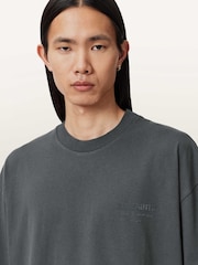 AllSaints Grey Xander Short Sleeve Crew Neck T-Shirt - Image 3 of 6