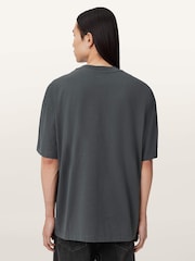 AllSaints Grey Xander Short Sleeve Crew Neck T-Shirt - Image 4 of 6