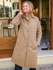 Cotton Traders Nude Single Breasted Trench Coat - Image 1 of 4