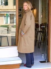 Cotton Traders Nude Single Breasted Trench Coat - Image 2 of 4