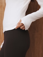 Ecru Thermal Crew Neck Long Sleeve Top - Image 7 of 11