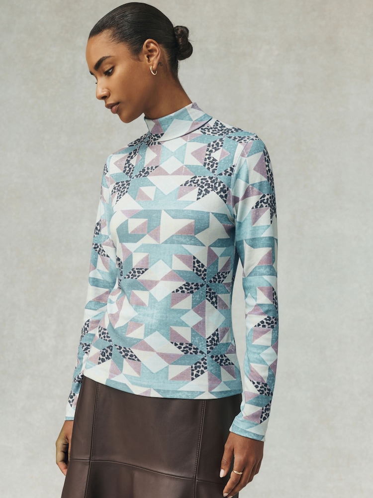 Pink National Trust - Roll Neck Long Sleeve Top - Εικόνα 1 από 7