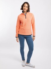 Weird Fish Orange Beye Quarter  Zip Grid Fleece - Image 3 of 7