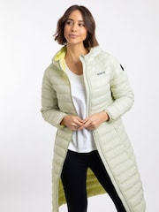 Weird Fish Brown Ravinia Lightweight Padded Long-Line Jacket - Image 1 of 8