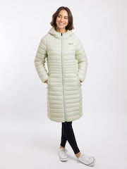 Weird Fish Brown Ravinia Lightweight Padded Long-Line Jacket - Image 2 of 8