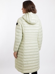 Weird Fish Brown Ravinia Lightweight Padded Long-Line Jacket - Image 3 of 8