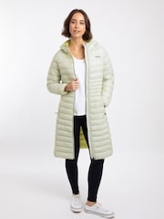 Weird Fish Brown Ravinia Lightweight Padded Long-Line Jacket - Image 4 of 8