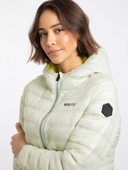 Weird Fish Brown Ravinia Lightweight Padded Long-Line Jacket - Image 5 of 8