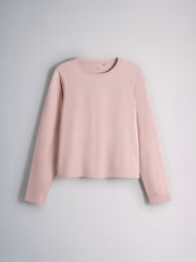 The Set 3 Pack Long Sleeve Cotton Pyjamas Pink/Taupe Stripe/Cream - Image 6 of 9