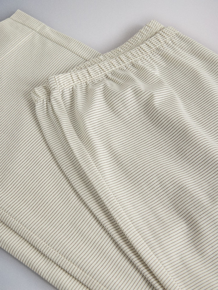 The Set 3 Pack Long Sleeve Cotton Pyjamas Pink/Taupe Stripe/Cream - Image 9 of 9 The Set 3 Pack Long Sleeve Cotton Pyjamas Pink/Taupe Stripe/Cream - Image 9 of 9
