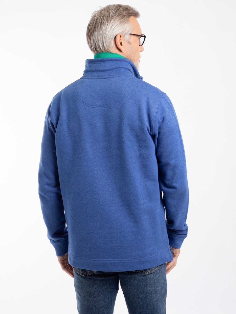 Weird Fish Ocean Blue Brampton Quarter Zip Sweatshirt - Image 2 of 7