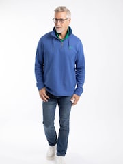 Weird Fish Ocean Blue Brampton Quarter Zip Sweatshirt - Image 3 of 7