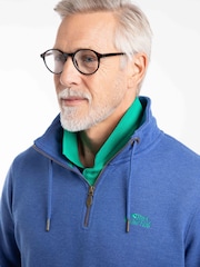 Weird Fish Ocean Blue Brampton Quarter Zip Sweatshirt - Image 5 of 7