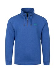 Weird Fish Ocean Blue Brampton Quarter Zip Sweatshirt - Image 6 of 7