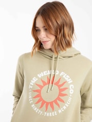 Weird Fish Natural/cream Kira Graphic Popover Natural Print Hoodie - Image 4 of 6