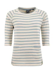 Weird Fish Blue Ives Loopback Stripe Tunic Top - Image 6 of 7
