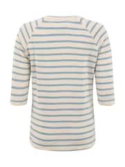 Weird Fish Blue Ives Loopback Stripe Tunic Top - Image 7 of 7