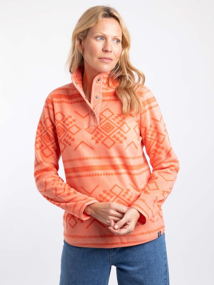 Weird Fish Pink Amy Printed Micro Fleece - Image 1 of 7