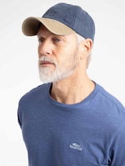 Weird Fish Blue Westbury Colour Block Twill Cap - Image 2 of 3