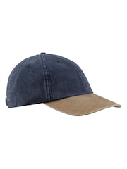 Weird Fish Blue Westbury Colour Block Twill Cap - Image 3 of 3