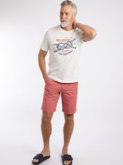 Weird Fish Cream Cast Off Front Print Graphic T-Shirt - Image 3 of 6