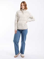 Weird Fish Brown Amy Printed Micro Fleece - Image 3 of 7