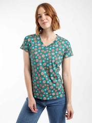 Weird Fish Green Merica Printed Jersey T-Shirt - Image 1 of 8