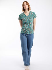 Weird Fish Green Merica Printed Jersey T-Shirt - Image 3 of 8