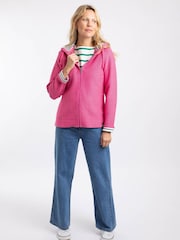 Weird Fish Pink Chicoa Full Zip Hooded Classic Macaroni Hoodie - Image 2 of 7