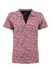 Weird Fish Pink Rhenena Printed Jersey Polo Shirt - Image 7 of 8