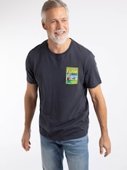 Marine - Weird Fish Barkson Farm Artist T-Shirt mit Rücken-Print - Bild 1 von 6