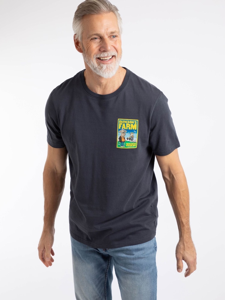 Marine - Weird Fish Barkson Farm Artist T-Shirt mit Rücken-Print - Bild 1 von 6