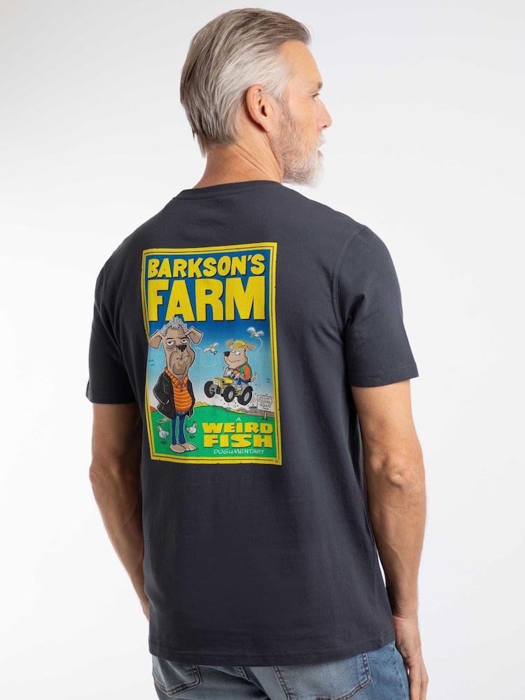 Marine - Weird Fish Barkson Farm Artist T-Shirt mit Rücken-Print - Bild 2 von 6