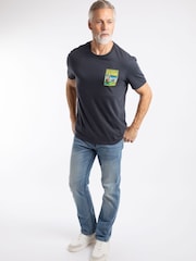 Marine - Weird Fish Barkson Farm Artist T-Shirt mit Rücken-Print - Bild 3 von 6