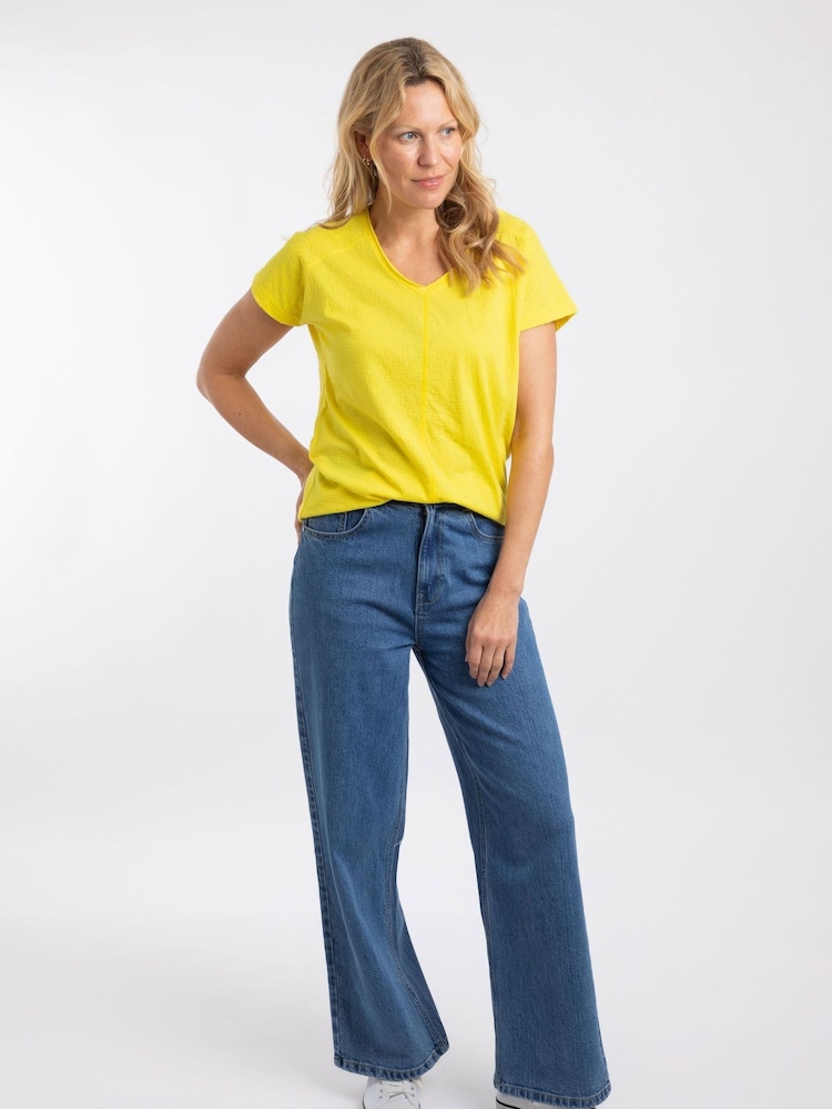 Weird Fish Yellow Milne Jersey Dobby T-Shirt - Image 2 of 7