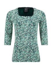 Weird Fish Blue Wyman Printed Square Neck T-Shirt - Image 6 of 7