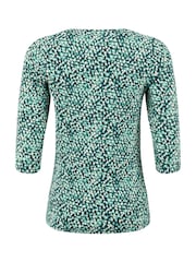 Weird Fish Blue Wyman Printed Square Neck T-Shirt - Image 7 of 7