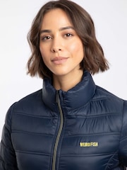 أزرق - Weird Fish Travellia Lightweight Showerproof Padded Jacket - Image 4 of 9