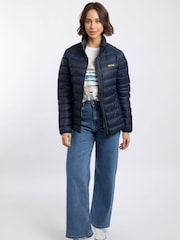 أزرق - Weird Fish Travellia Lightweight Showerproof Padded Jacket - Image 6 of 9