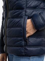 أزرق - Weird Fish Travellia Lightweight Showerproof Padded Jacket - Image 7 of 9