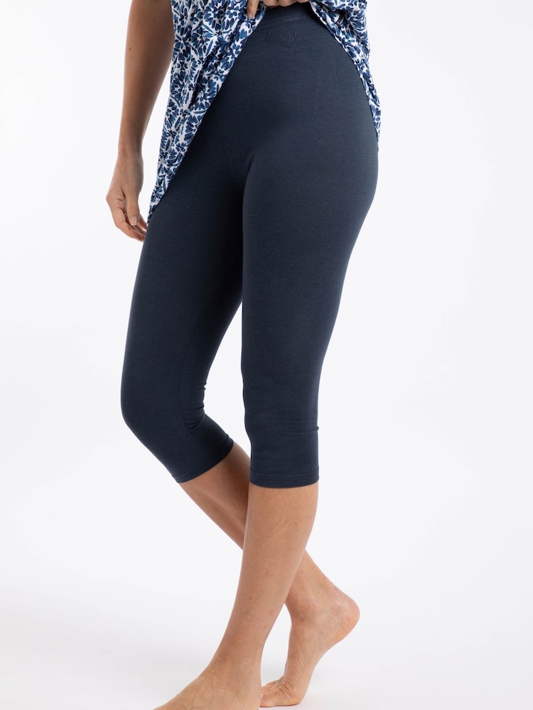Weird Fish Navy Blondie Cropped Leggings - Image 1 of 8
