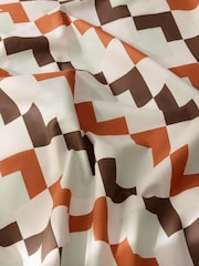 MADE.COM Rust Brown Romilly Geo 180 Thread Count Bed Set - Image 3 of 4