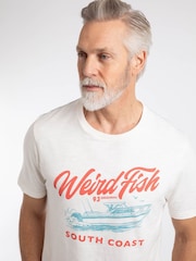 Weird Fish Cream South Coast Front Print Graphic T-Shirt - Image 4 of 6