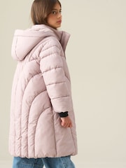Angel & Rocket Cream Aubree Quilted Longline Coat - Image 4 of 7