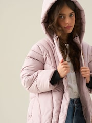 Angel & Rocket Cream Aubree Quilted Longline Coat - Image 6 of 7