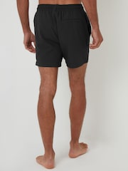 Threadbare Black Stripe Seersucker Swim Shorts - Image 2 of 4